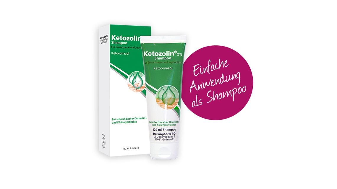 Ketozolin<sup>&reg;</sup> 2% Shampoo<br /> Die effiziente Therapie bei seborrhoischem Ekzem